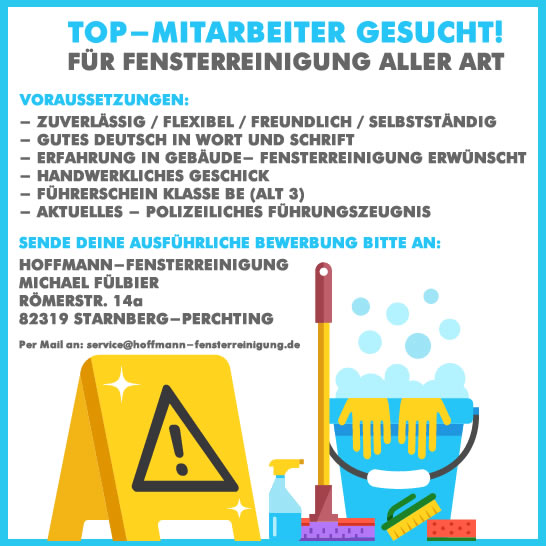 Hoffmann Fensterreinigung - Wir suchen Fensterreiniger / Jobs